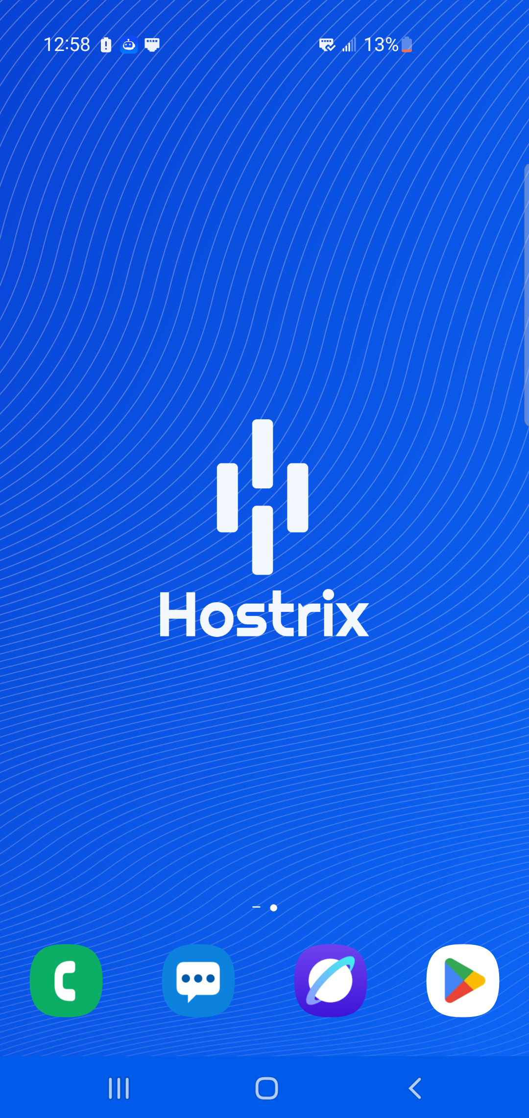 Écran d’un téléphone Hostrix Phone Cloud